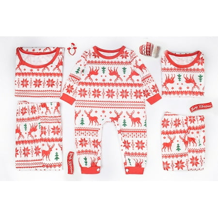 

Christmas parent-child family pajamas father mother baby Christmas decorations clothing