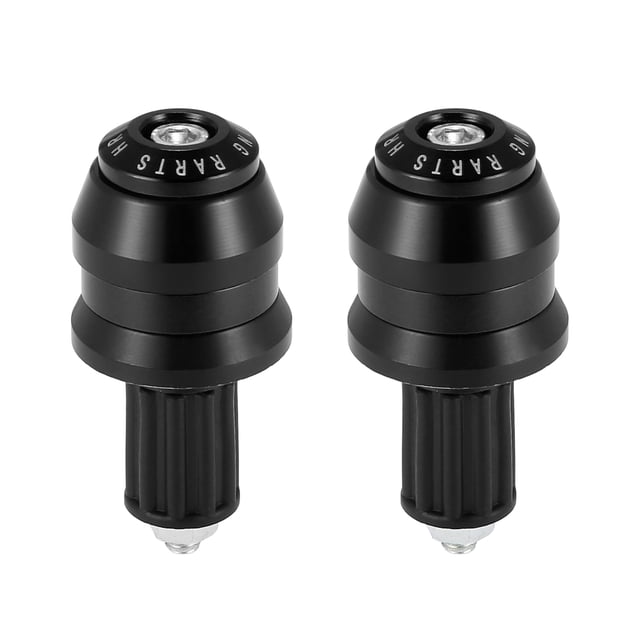 1 Par Manillar Extremo Tapones 7/8" 22mm para Motocicleta Scooter Negro
