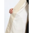 thumbnail image 5 of Abrigos de solapa INSPIRE CHIC para mujeres, abotonados, de una sola fila, de manga larga, abrigo de guisante de invierno, XS, beige, 5 of 5