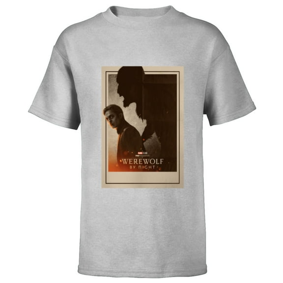 Marvel Werewolf by Night Jack Russell Shadow Monster Disney - Short Sleeve T-Shirt for Kids - Customized-Athletic Heather