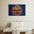 thumbnail image 2 of Elephant Stock State Map Over North Dakota Flag Wall Art - Horizontal Canvas Wall Art - Living Room Wall Decor - Flags Canvas - Blue And Brown Decor - 36" x 24", 2 of 8