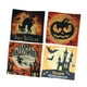thumbnail image 2 of Qukaim Fundas de almohada con patrón de calabaza de Halloween, paquete de 4 fundas de almohada de lino con cremallera para decoración, lavado con agua fría, 02, 2 of 5