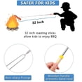 thumbnail image 2 of Marshmallow Roasting Sticks, Skewers Telescoping Rotating Forks Set of 8 Hot Dog Fire Pit Outdoor Fireplace Campfire Accessories- Extendable Steel Fork Camping, 2 of 7