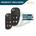 thumbnail image 5 of AKS KEYS New Replacement for Jaguar 2000 - 2009 Flip Key Keyless Remote FCC# NHVWB1U241, 5 of 5