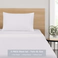 thumbnail image 4 of Mainstays Cotton Rich Extra Soft Jersey Bed Sheet Set, Twin-XL, Arctic White, 3 Pieces, 4 of 8