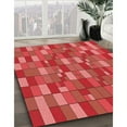 thumbnail image 2 of Ahgly Company Indoor Round Patterned Ferrari Red Area Rugs, 6' Round, 2 of 6