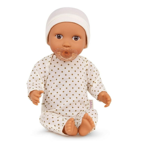 LullaBaby Baby Doll – Ivory Polka Dot Pajama, LullaBaby Baby Doll Pajama