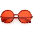 thumbnail image 1 of Women's Retro Oversize Round Sunglasses Circle Lens 55mm (Red / Red), 1 of 4