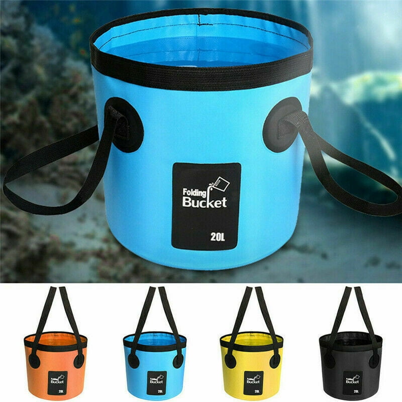 Collapsible Bucket Foldable Water Container  Portable for Camping Fishing Hiking