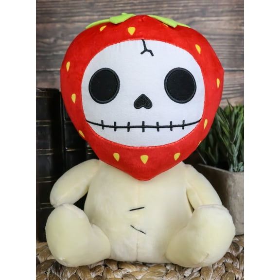 Red Yummy Ichigo Strawberry Furrybones Skeleton Plush Toy Doll 9"H Furry Bones