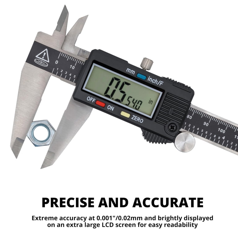 NEIKO 8” Digital Caliper | Large Display | 0-8 Inches | Inch