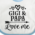 thumbnail image 4 of Inktastic Gigi and Papa Love Me Girls Baby Bib, 4 of 4