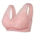 thumbnail image 1 of B91xZ Full Coverage Plus Size Non Padded Wireless Minimizer Bra Contour Wireless Seamless Bralette,Pink 40, 1 of 4