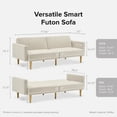 thumbnail image 3 of mopio Chloe Futon Sofa Bed, 77.5", Couch, Small Sofa, Sleeper Sofa, Loveseat, Mid Century Modern Futon Couch, Sofa Cama, Couches My Lux Decor Round, 3 of 10