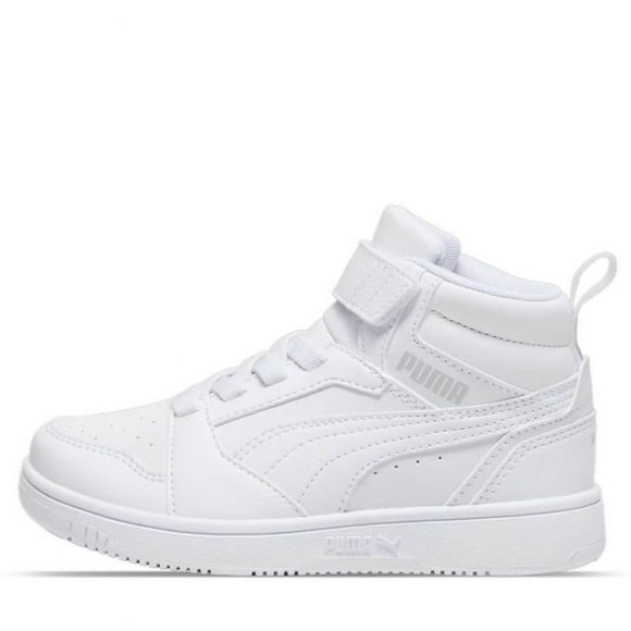 Tenis Puma Rebound V6 MID PS para Niños 393832-05 Blanco Talla 19