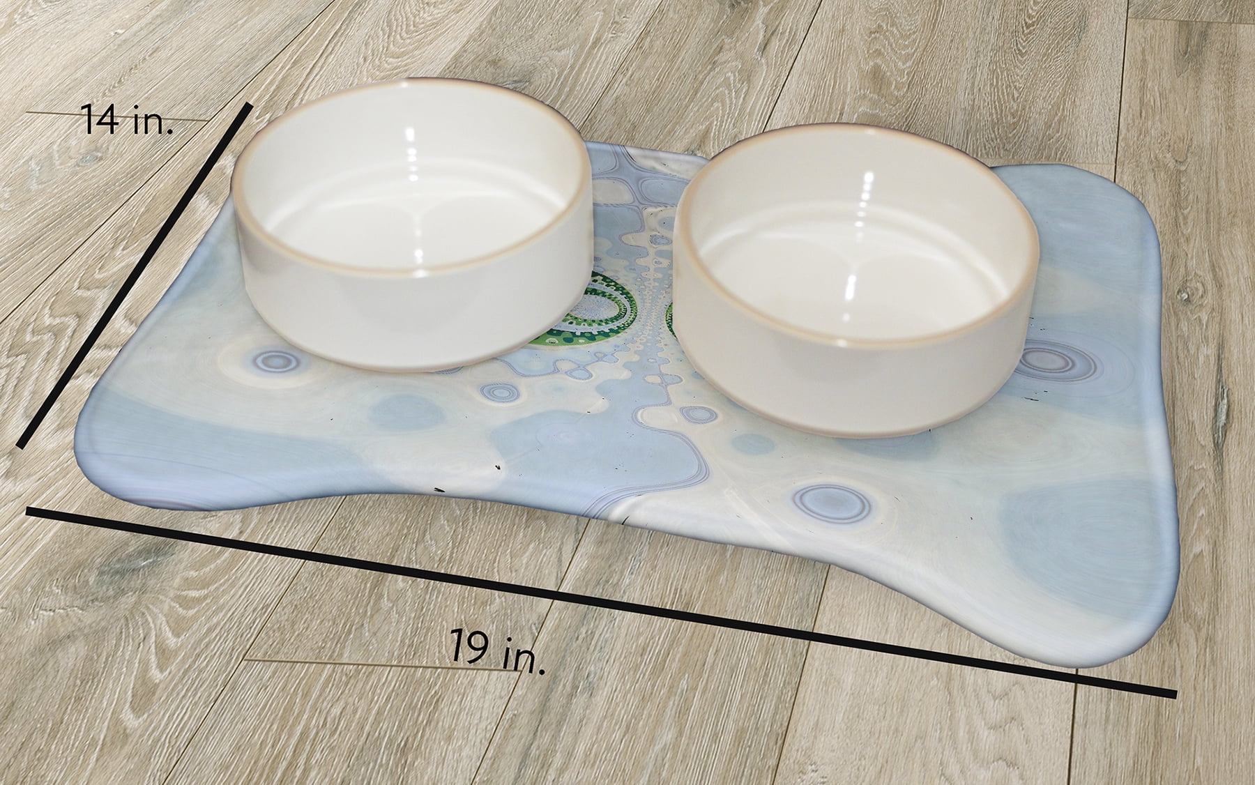 Simply Daisy Amoeba Meet Bone Shape Pet Feeding Mat for Dogs