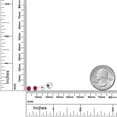 thumbnail image 2 of Gem Stone King Platinum Red Ruby Stud Earrings for Women Men (0.70 Cttw, Gemstone July Birthstone, Round 4MM), 2 of 6