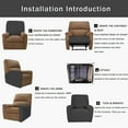 thumbnail image 2 of Leather PU Recliner Sofa Cover Sets Reclining Couch Split Stretch Slipcover Inclined Sofa Covers1/2/3 Seater Sectional, 2 of 7
