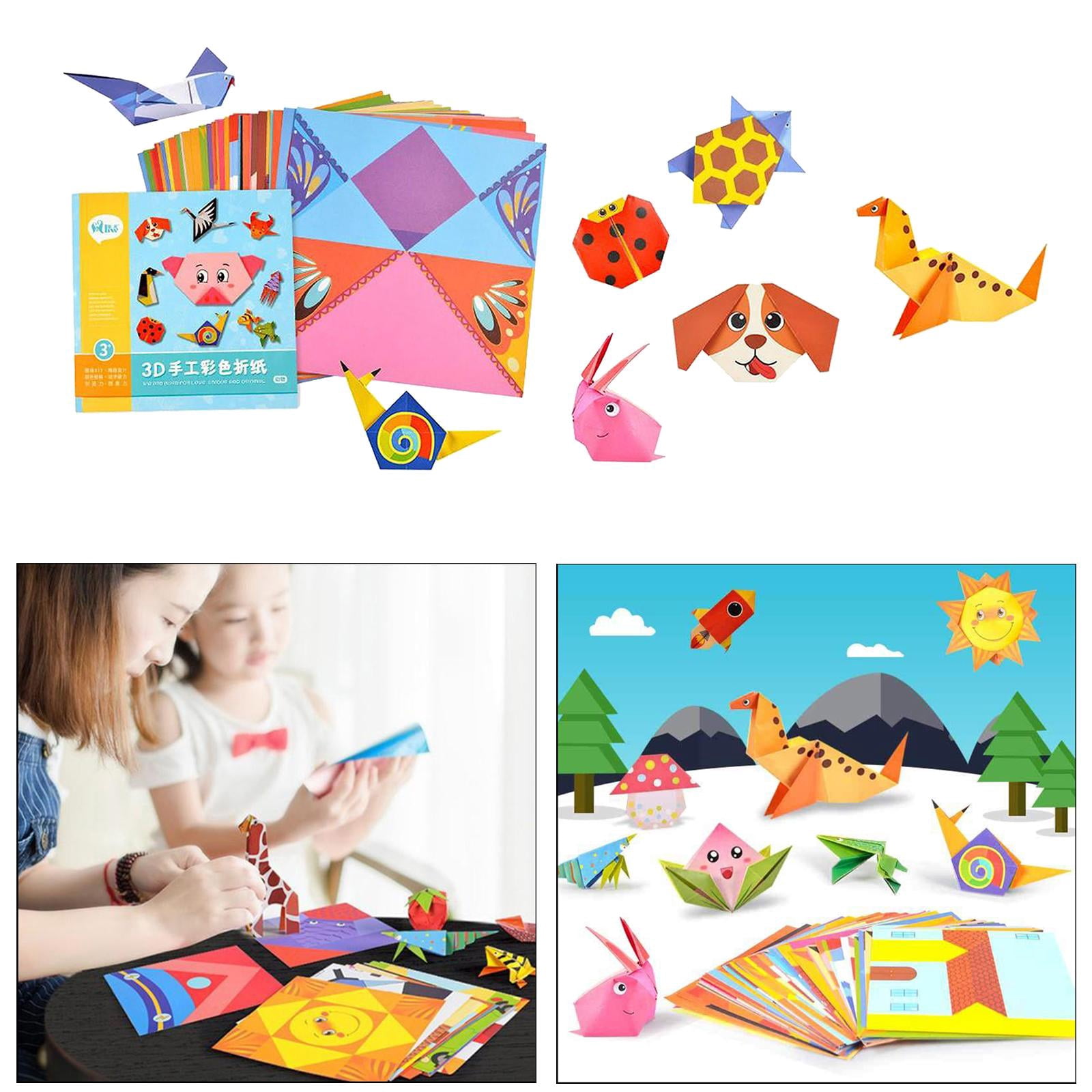 Milageto 2x 54Sheet Origami Paper DIY Paper Early Learning Education Toys for Beginners Children Animal