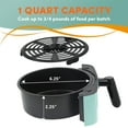thumbnail image 4 of Elite Gourmet EAF-3218BL - Freidora eléctrica de aire caliente compacta de 1.1 cuartos de galón para ahorro de espacio, cocina saludable, temporizador y controles de temperatura, sin PFOA, menta, 4 of 5