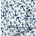 thumbnail image 2 of Navy Blue Nautical Sailing Anchor Specialty Gift Wrapping Paper Premium Specialty 15Ft Roll, 2 of 3