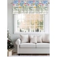 thumbnail image 5 of Blue Spring Floral Curtain Valances for Windows, Summer Botanical Pastoral Wooden Kitchen Valance Window Treatment, Light Filtering Block Curtains for Bathroom/Bedroom/Living Room 60'' x 18'', 5 of 9