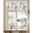 thumbnail image 3 of Orange Fall Thanksgiving Pumpkin Kitchen Valances for Windows White Valance Curtains&nbsp; for Kitchen /Living Room/Bedroom/ Bathroom Decor, 54"x18 " ,Rod Pocket 1 Panel,, 3 of 7