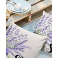 thumbnail image 2 of Pack of 2 Outdoor Pillow Covers, HOME SWEET LOVE Watercolor Lavender Bottle Waterproof Square Throw Pillowcase Cushion Decorative Pillow Covers for Couch Patio Tent, 20x20 in, 2 of 6