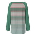 thumbnail image 5 of hxobax Women Long Sleeve Shirts Striped Tunic Tops for Leggings Colorblock Crewneck Pullover Blouses, 5 of 5