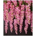 thumbnail image 3 of 3 Strands 37.8'' Silk Pink Wisteria Artificial Flowers, Fake Wisteria Floral Hanging Plant Garland, for Home Decor, Party, Floor Vase, Balcony, Wedding Arrangement Decoration, 3 of 6