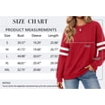 thumbnail image 6 of MOSHU Crewneck Sweatshirts for Women Striped Long Sleeve Shirts Fashion Fall Womens Sweatshirts Casual Fall Pullover Tops, 6 of 10