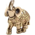 thumbnail image 1 of Statue d'Éléphant en Résine Dorée Sculpture d'Éléphant Collection Heureuse Cadeau H, 1 of 5
