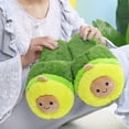 thumbnail image 4 of Cute Avocado Plush Slippers Winter Warm Animal Slippers Furry Green Home Slippers Suitable for Women Girls, 4 of 16