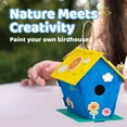 thumbnail image 5 of Neliblu DIY 12 Wooden Bird House Kits - Creative Arts and Crafts Set for Kids and Adults - Unfinished Wood Birdhouses with Paint Strips, Brushes, Stickers and Strings - 3 Unique Shapes, 2 Sizes, 5 of 8