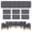 12PCS-GRAY, variant on 12Pcs Outdoor Cushion Covers, Patio Cushion Slipcovers Replacement with Zipper for Outdoor Furniture, Covers Only
