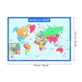 thumbnail image 2 of OULII 2Pack World Map Poster for Wall Classroom Teaching Cognitive Development 19.65X13.76In, 2 of 6