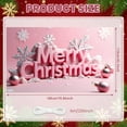thumbnail image 6 of Pink Theme Christmas Banner Snowflake Decoration Merry Christmas Banner 3D Letter Pink Background Xmas Banner for Christmas Party Winter Celebration Holiday Decoration, 6 of 9
