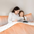 thumbnail image 4 of Homewish Stripes Pattern 7pcs Bedding Comforter Set,Asbtract Minimalist Desgin Queen Bedding Sets,Gradient Orange Gray Queen Sheet Sets For Girls Kids,Ultra Soft Home Decor Reversible, 4 of 8