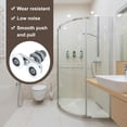 thumbnail image 4 of Shower Door Rollers Wheels, 25mm Diameter Bathroom Glass Shower Door Replacement Parts Runner Sliding Roller for Bathroom Glass Doors Kitchen Drawers, (Grey, Pack of 4), 4 of 6
