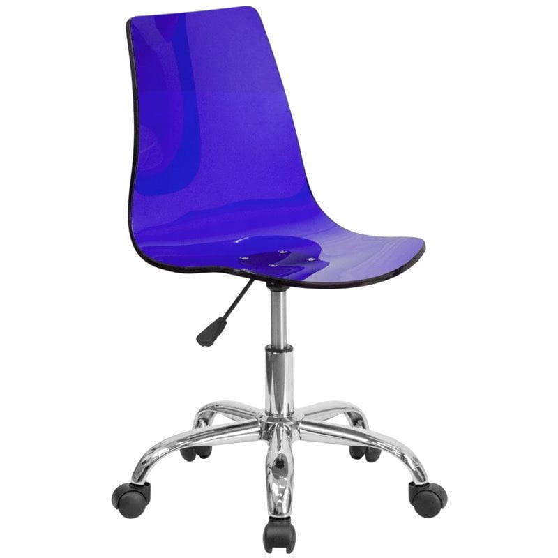 blue acrylic desk chair