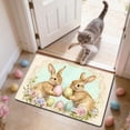 thumbnail image 7 of AZXY Easter Bunny Rug 23.6"x15.8", Watercolor Floral Egg Non-Slip Stain-Resistant Entryway Doormat, Washable Indoor Outdoor Area Rug for Bedroom Living Room Kitchen Easter Decorations and Bath Mats, 7 of 7