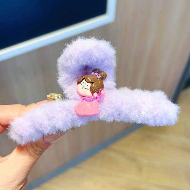 Nuevo clip de peluche de Sanrio para otoño e invierno, clip de tiburón de dibujos animados, clip para el cabello en la parte posterior, lindo clip para el cabello, clip para el cabello, tocado