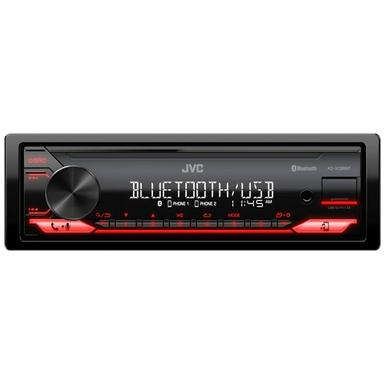 JVC Single DIN AM/FM Radio Stereo USB Bluetooth Digital Media Receiver, JVC 6.5" Speakers & Adapters, 98-13 FLHT Harley FLHX In-Dash Kit - Walmart.com