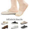 thumbnail image 4 of Women's Toe Socks for Mules, Half Socks for Women Toe Toppers Liner No Show Toe Covers 4/6 Pairs, 4 of 6