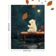 thumbnail image 3 of Qisvanset 12x16 Inch Polar Bear Fishing Canvas Wall Art, Ocean Animal Playroom Bedroom Birthday Decor, 3 of 5