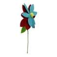 thumbnail image 2 of Raz 16" Bohemian Blue and Red Pointed Flower Christmas Spray, 2 of 3