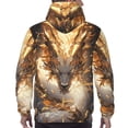 thumbnail image 7 of Lsque Golden Horned White Dragon Pattern Casual Men's Hoodie,Hooded Sweatshirt with Kangaroo Pocket,Pullover Hoodie-3X-Large, 7 of 7
