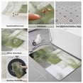 thumbnail image 6 of Sage Green Ombre Bath Mat 3 Piece Bathroom Rug Set, Vintage Shabby Abstract Plaid Art Non Slip Bath Rug Contour Mat and Toilet Lid Cover, Absorbent Shower Mats Soft Bath Rugs and Mats Sets, 6 of 8
