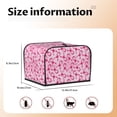 thumbnail image 4 of KLL Breast Cancer Ribbons Awareness Print 4 Slice Toaster Dust Covers Kitchen Small Appliance Cover with 2 Pockets,Can hold Jam Spreader Knife & Toaster Tongs (12.4 x 10.6 x 8.2), 4 of 6