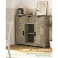 thumbnail image 6 of Storage Cabinets，Wooden Floor Cabinet，with Drawers and Shelves Storage Cabinets，Accent Cabinet for Living Room， Bedroom，Bathroom Furniture Home Decor（Grey）, 6 of 6